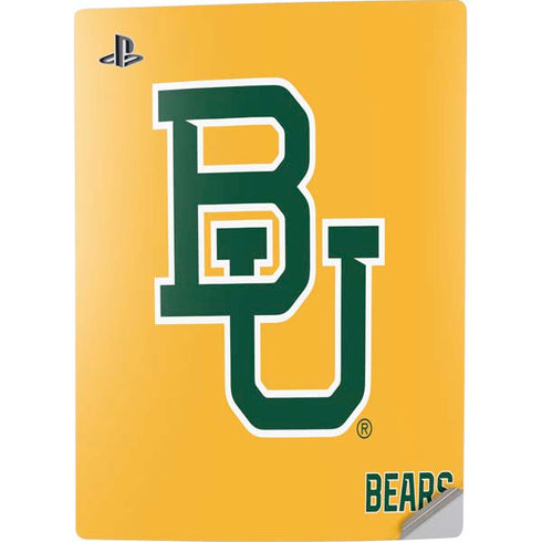Baylor University BU Yellow PS5 Digital Edition Console Skin