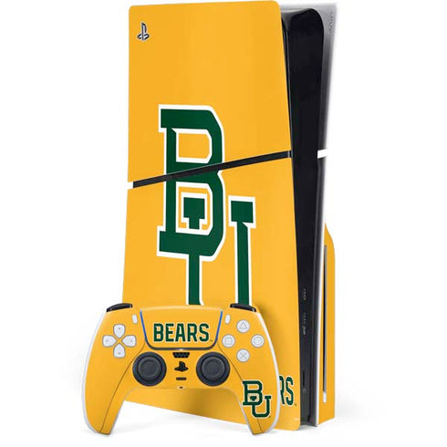 Baylor University BU Yellow PS5 Slim Disk Bundle Skin