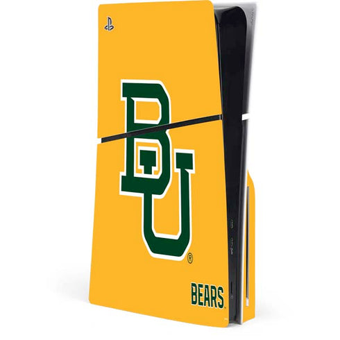 Baylor University BU Yellow PS5 Slim Disk Console Skin