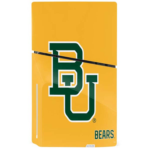 Baylor University BU Yellow PS5 Slim Disk Console Skin
