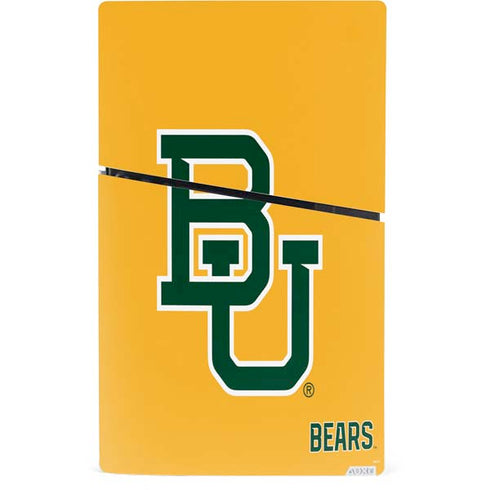 Baylor University BU Yellow PS5 Slim Digital Edition Bundle Skin