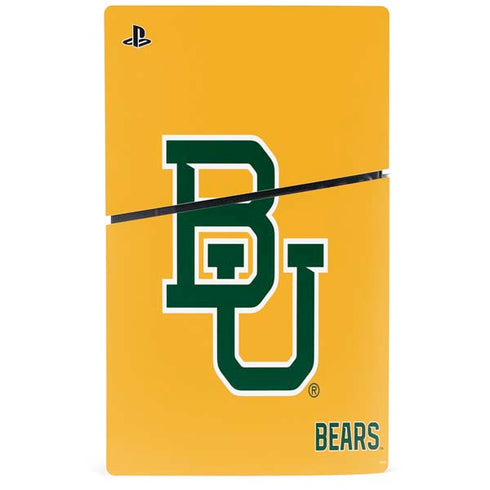 Baylor University BU Yellow PS5 Slim Digital Edition Console Skin