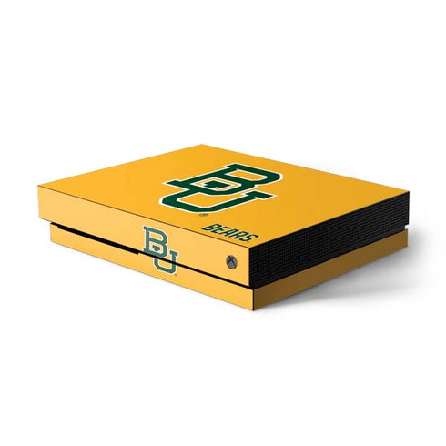 Baylor University BU Yellow Xbox One X Console Skin