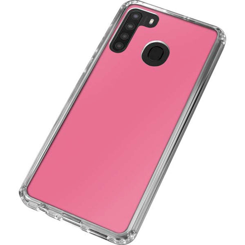 Bubble Gum Pink Galaxy A21 Clear Case