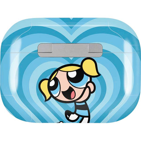 Cartoon Network Powerpuff Girls Bubbles Blue Hearts AirPods Pro 2nd Gen Skin