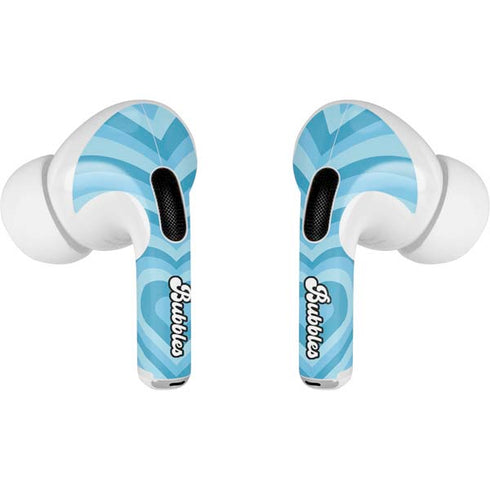 Cartoon Network Powerpuff Girls Bubbles Blue Hearts AirPods Pro 2nd Gen Skin