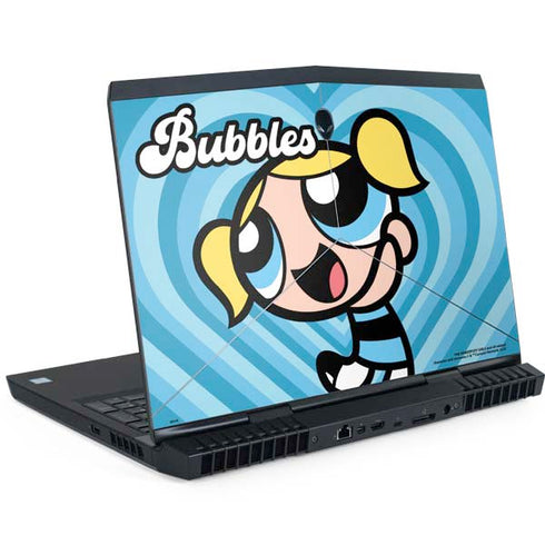 Cartoon Network Powerpuff Girls Bubbles Blue Hearts Dell Alienware Skin