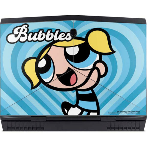 Cartoon Network Powerpuff Girls Bubbles Blue Hearts Dell Alienware Skin