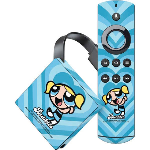 Cartoon Network Powerpuff Girls Bubbles Blue Hearts Amazon Fire TV Skin
