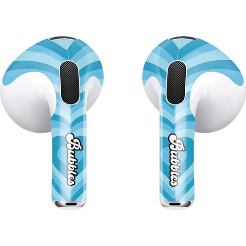 Cartoon Network Powerpuff Girls Bubbles Blue Hearts Apple AirPods (3rd Gen 2021) Skin