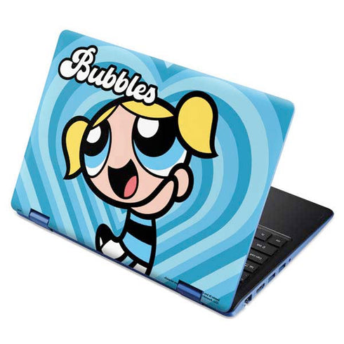Cartoon Network Powerpuff Girls Bubbles Blue Hearts Aspire R11 11.6in Skin