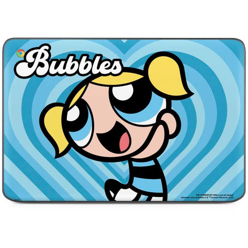 Cartoon Network Powerpuff Girls Bubbles Blue Hearts HP Chromebook Skin