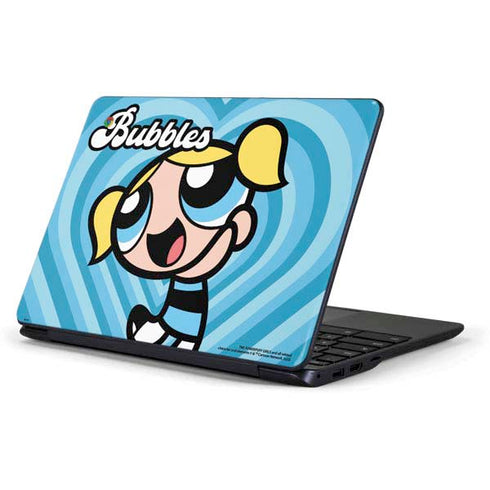 Cartoon Network Powerpuff Girls Bubbles Blue Hearts Samsung Chromebook Skin