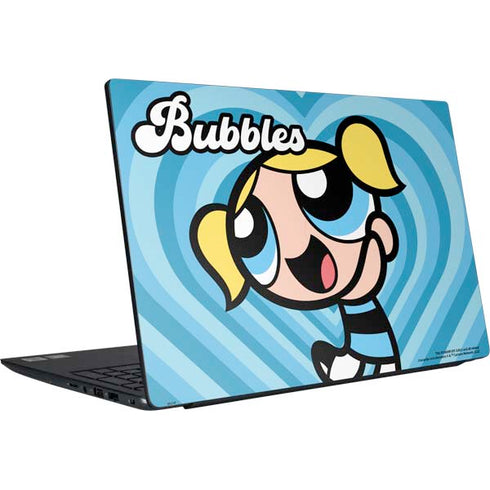 Cartoon Network Powerpuff Girls Bubbles Blue Hearts Dell Vostro Skin