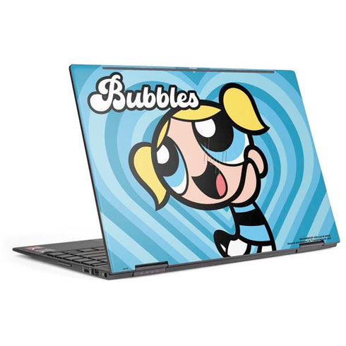 Cartoon Network Powerpuff Girls Bubbles Blue Hearts HP Envy Skin