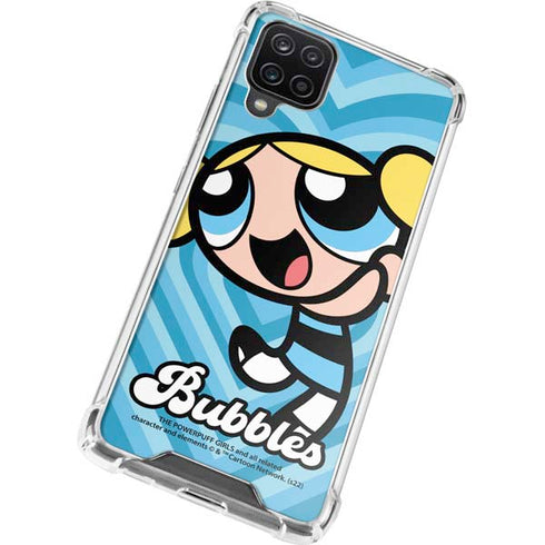Cartoon Network Powerpuff Girls Bubbles Blue Hearts Galaxy A12 Clear Case