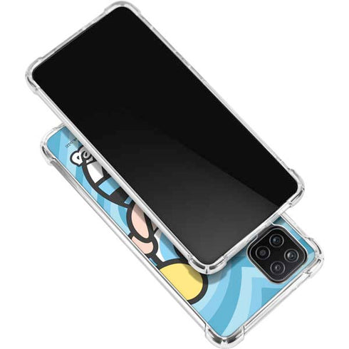 Cartoon Network Powerpuff Girls Bubbles Blue Hearts Galaxy A12 Clear Case