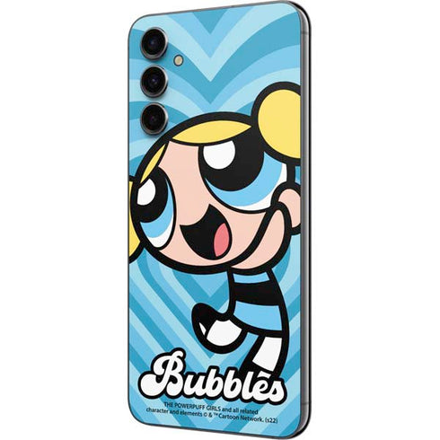 Cartoon Network Powerpuff Girls Bubbles Blue Hearts Galaxy A14 5G Skin