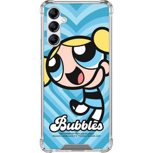 Cartoon Network Powerpuff Girls Bubbles Blue Hearts Galaxy A15 5G Clear Case