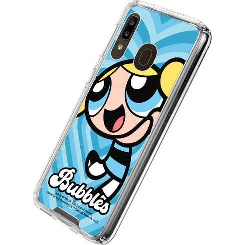 Cartoon Network Powerpuff Girls Bubbles Blue Hearts Galaxy A30 Clear Case