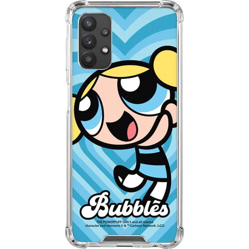 Cartoon Network Powerpuff Girls Bubbles Blue Hearts Galaxy A32 5G Clear Case