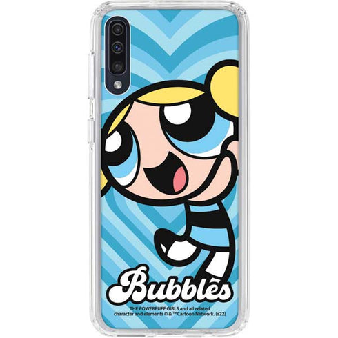 Cartoon Network Powerpuff Girls Bubbles Blue Hearts Galaxy A50 Clear Case