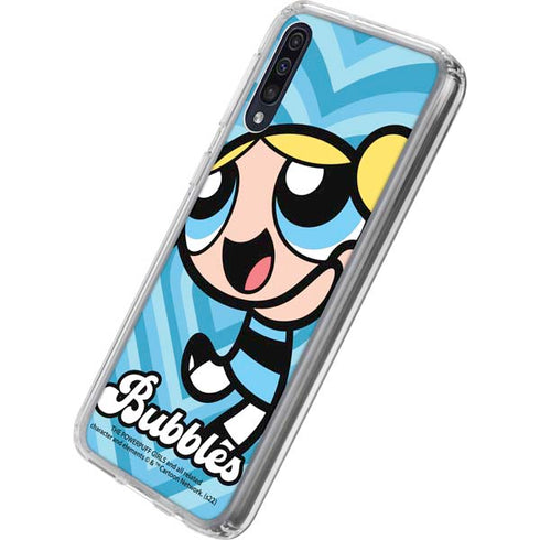 Cartoon Network Powerpuff Girls Bubbles Blue Hearts Galaxy A50 Clear Case
