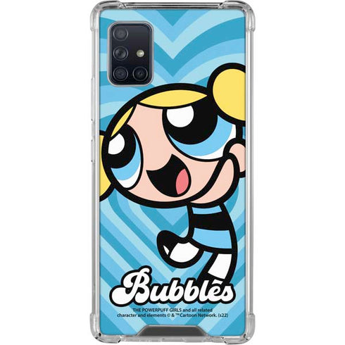 Cartoon Network Powerpuff Girls Bubbles Blue Hearts Galaxy A51 5G Clear Case