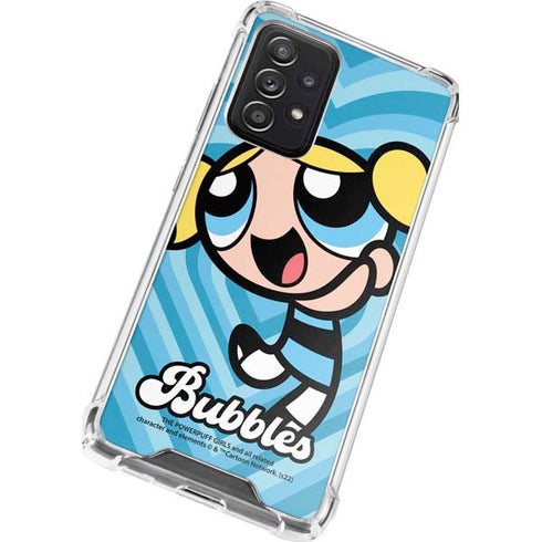 Cartoon Network Powerpuff Girls Bubbles Blue Hearts Galaxy A52 5G Clear Case