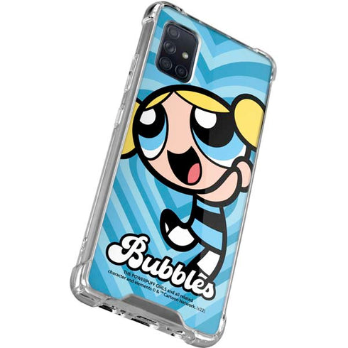 Cartoon Network Powerpuff Girls Bubbles Blue Hearts Galaxy A71 5G Clear Case
