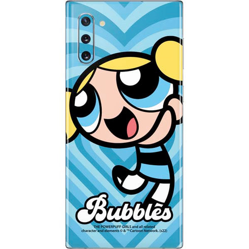 Cartoon Network Powerpuff Girls Bubbles Blue Hearts Galaxy Note 10 Skin