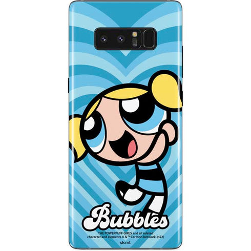 Cartoon Network Powerpuff Girls Bubbles Blue Hearts Galaxy Note 8 Skin