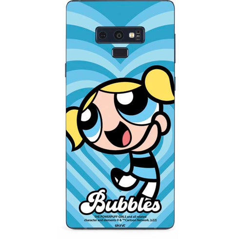 Cartoon Network Powerpuff Girls Bubbles Blue Hearts Galaxy Note 9 Skin
