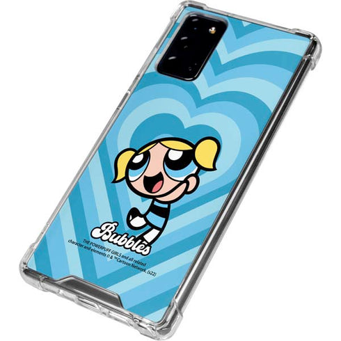Cartoon Network Powerpuff Girls Bubbles Blue Hearts Galaxy Note20 5G Clear Case