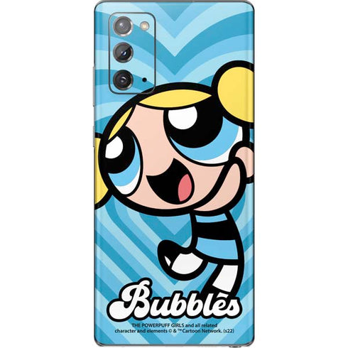 Cartoon Network Powerpuff Girls Bubbles Blue Hearts Galaxy Note20 5G Skin