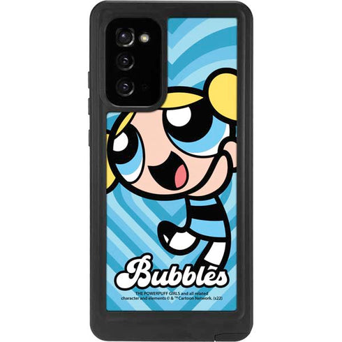 Cartoon Network Powerpuff Girls Bubbles Blue Hearts Galaxy Note20 5G Waterproof Case