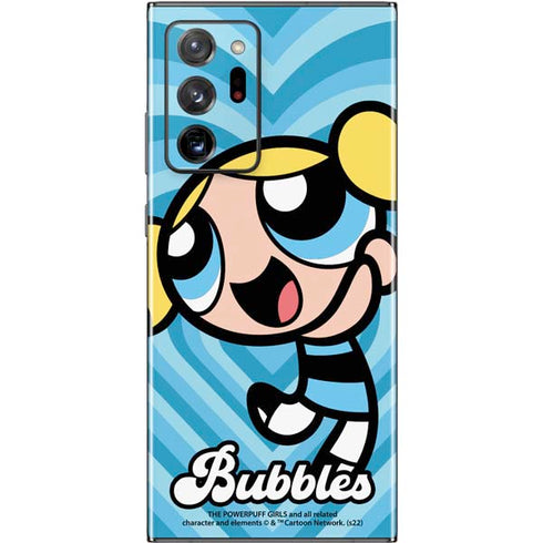 Cartoon Network Powerpuff Girls Bubbles Blue Hearts Galaxy Note20 Ultra 5G Skin