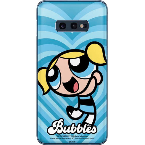 Cartoon Network Powerpuff Girls Bubbles Blue Hearts Galaxy S10e Skin