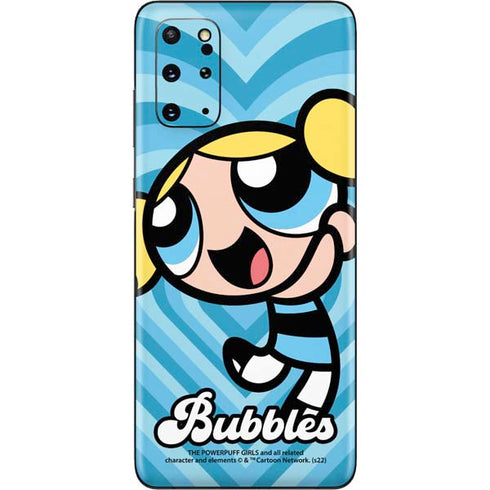 Cartoon Network Powerpuff Girls Bubbles Blue Hearts Galaxy S20 Plus Skin