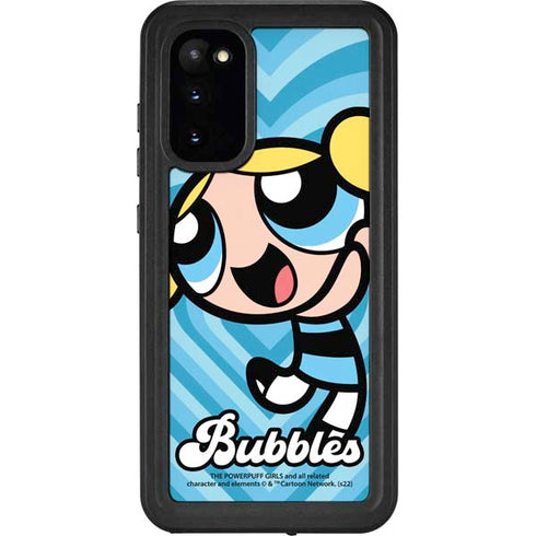 Cartoon Network Powerpuff Girls Bubbles Blue Hearts Galaxy S20 Waterproof Case