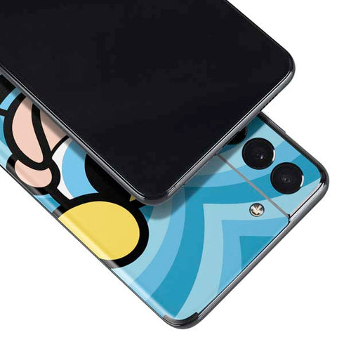 Cartoon Network Powerpuff Girls Bubbles Blue Hearts Galaxy S21 5G Skin