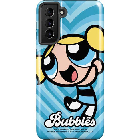 Cartoon Network Powerpuff Girls Bubbles Blue Hearts Galaxy S21 Plus 5G Pro Case