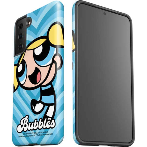 Cartoon Network Powerpuff Girls Bubbles Blue Hearts Galaxy S21 Plus 5G Pro Case