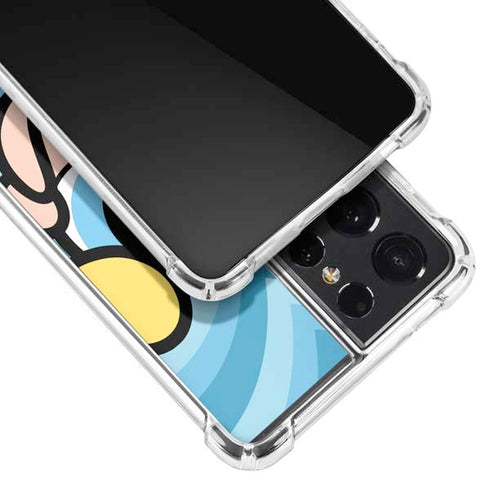 Cartoon Network Powerpuff Girls Bubbles Blue Hearts Galaxy S21 Ultra 5G Clear Case