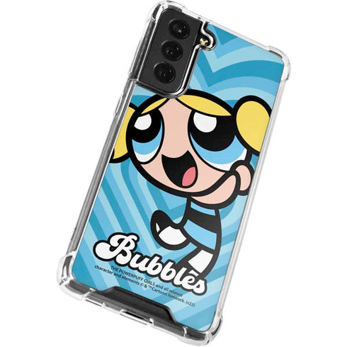 Cartoon Network Powerpuff Girls Bubbles Blue Hearts Galaxy S22 Plus Clear Case