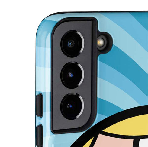 Cartoon Network Powerpuff Girls Bubbles Blue Hearts Galaxy S22 Plus Pro Case