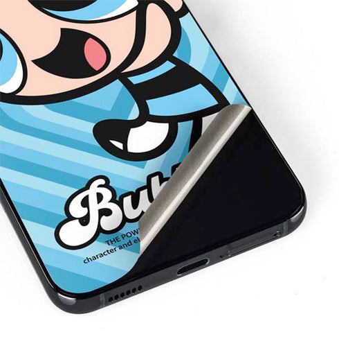 Cartoon Network Powerpuff Girls Bubbles Blue Hearts Galaxy S22 Plus Skin