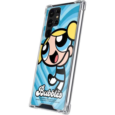 Cartoon Network Powerpuff Girls Bubbles Blue Hearts Galaxy S22 Ultra Clear Case