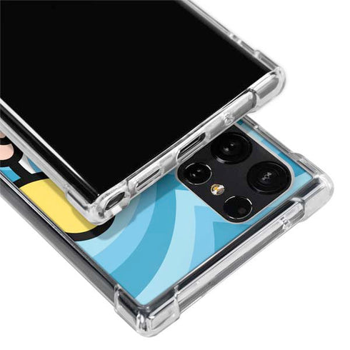 Cartoon Network Powerpuff Girls Bubbles Blue Hearts Galaxy S22 Ultra Clear Case