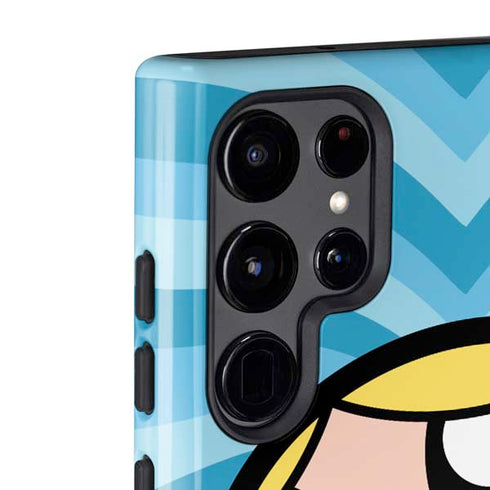 Cartoon Network Powerpuff Girls Bubbles Blue Hearts Galaxy S22 Ultra Pro Case